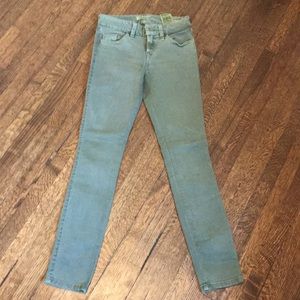 Low Rise Guess Brittney Skinny Jeans in Army Green